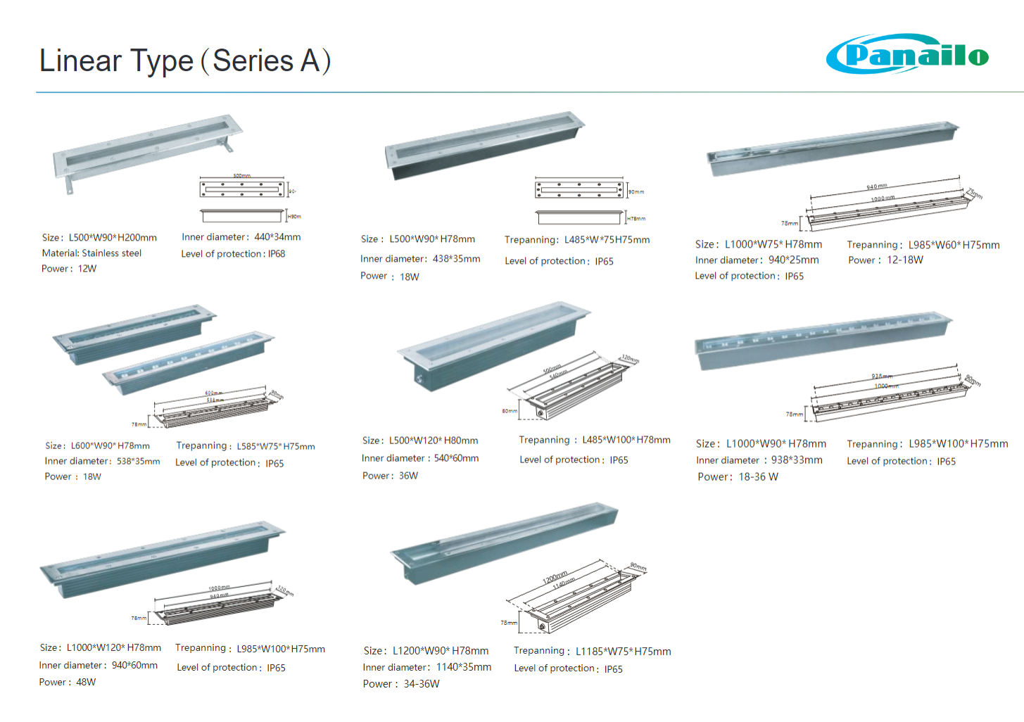 Long Strip In-Ground Light Long Strip In-Ground Light